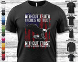 Truth Trust Democracy Eagle Head Since 1776 American Flag Patriotic Independence Day Gift Unisex T-Shirt