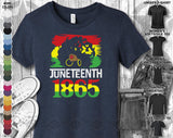 Juneteenth 1865 Black History Afro Woman Man Girl Queen King Melanin African American Pride Gift Unisex T-Shirt