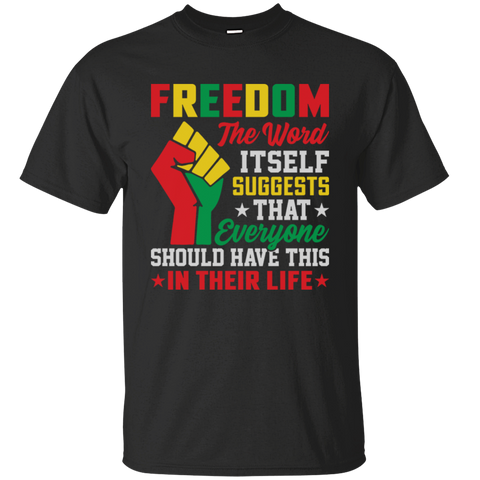 Freedom World Black History Month Juneteenth 1865 Afro Woman Girl Queen Melanin Gift Unisex T-Shirt
