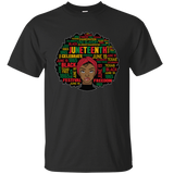 Black Magic Word Head History Juneteenth Vibes 1865 Afro Woman Girl Queen King Melanin Gift Unisex T-Shirt