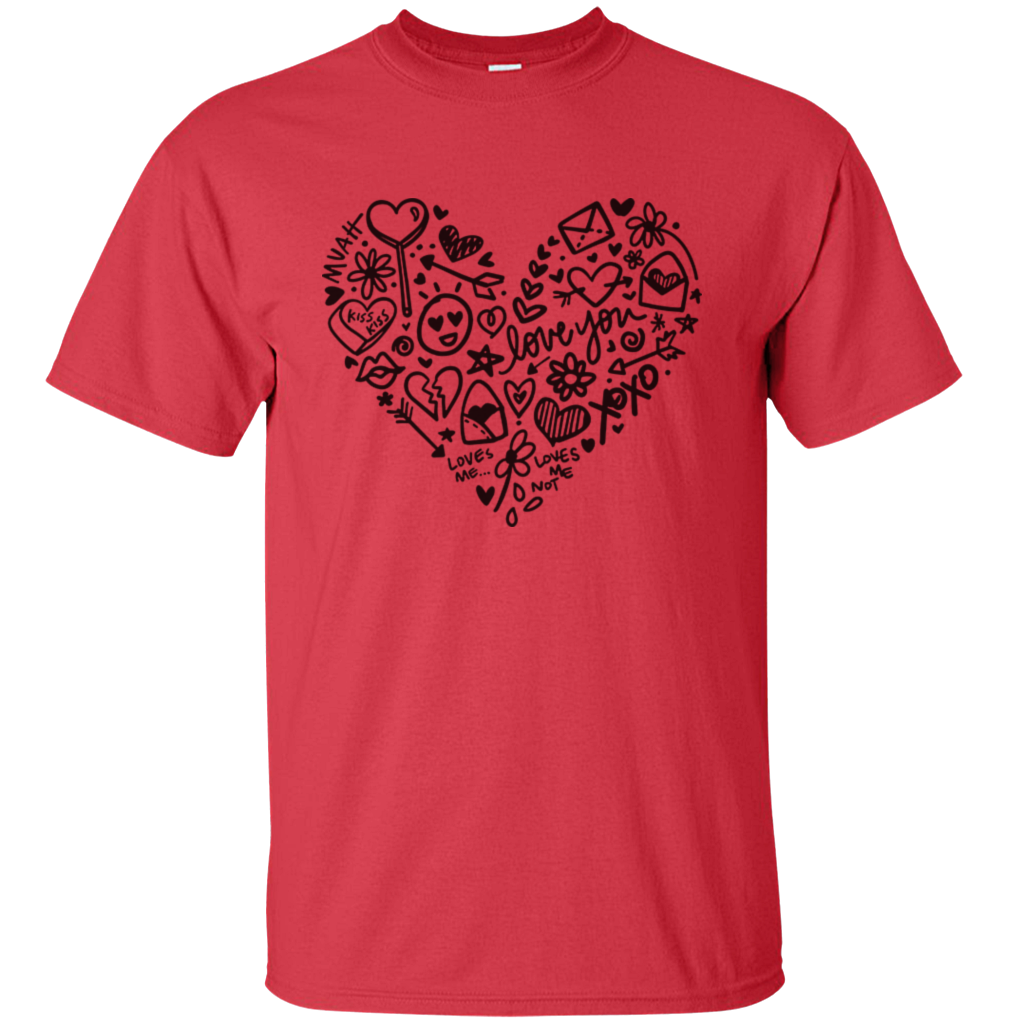 I Love You Happy Valentine's Day Big Wish Love Heart Friends Girlfriend Boyfriend Wife Husband Family Gift Unisex T-Shirt