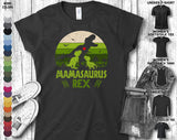 Mamasaurus Rex 2 Babies Mama Mom Mammy Mothers Day Trex Dinosaurus Dino Love Heart Family Gift Unisex T-Shirt