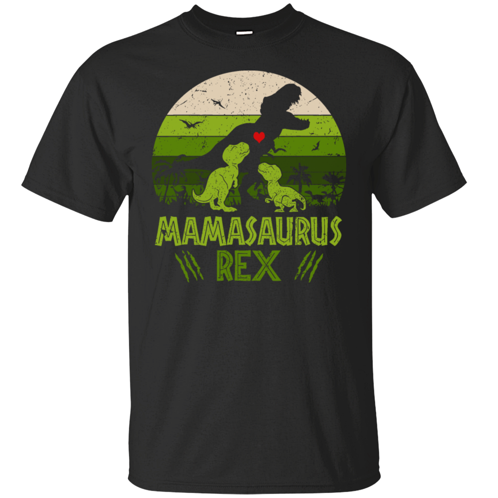 Mamasaurus Rex 2 Babies Mama Mom Mammy Mothers Day Trex Dinosaurus Dino Love Heart Family Gift Unisex T-Shirt