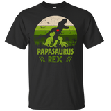 Papasaurus Rex 3 Babies Papa Dad Daddy Fathers Day Trex Dinosaurus Dino Love Heart Family Gift Unisex T-Shirt