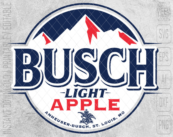 Busch Light Apple Beer Logo Inspired Unofficial Custom Design SVG