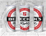 Beck's Light Beer Inspired Unofficial Logo Can Tumbler Wrap PNG
