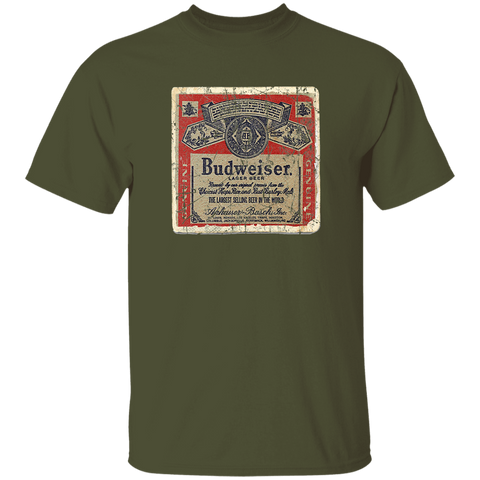 Budweiser Beer Coaster T-Shirt Custom Designed Worn Pattern