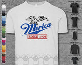 Merica Since 1776 American Eagle Beer Flag Patriotic Independence Day July 4th US Veteran Army Gift Unisex T-Shirt