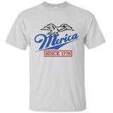 Merica Since 1776 American Eagle Beer Flag Patriotic Independence Day July 4th US Veteran Army Gift Unisex T-Shirt