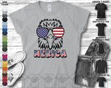 Merica Eagle Head Glasses Since 1776 American Flag Patriotic Independence Day July 4th Gift Unisex T-Shirt