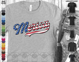 Merica Custom Text American Flag Patriotic Independence Day July 4th American Flag Gift Unisex T-Shirt