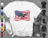 Merica Miller Beer Inspired American Flag Patriotic Independence Day July 4th Gift Unisex T-Shirt