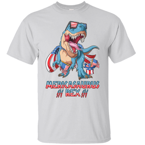 Amerisaurus Rex Mericasaurus Dino Dinosaurus Trex Independence Day July 4th American Flag Gift Unisex T-Shirt