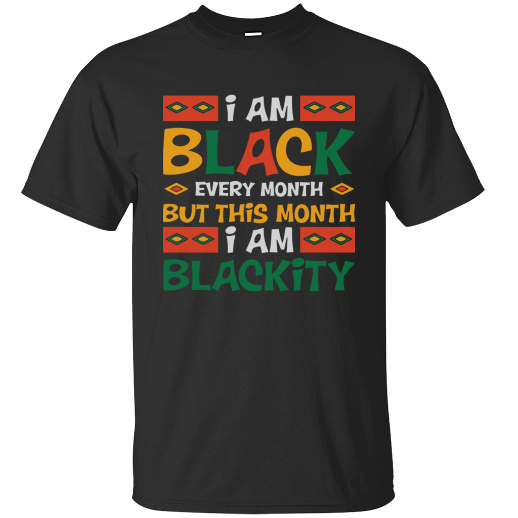 I Am Black History Month Juneteenth 1865 Afro Woman Girl Queen King Melanin African American Gift Unisex T-Shirt