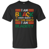 I Am Black History Month Juneteenth 1865 Afro Woman Girl Queen King Melanin African American Gift Unisex T-Shirt