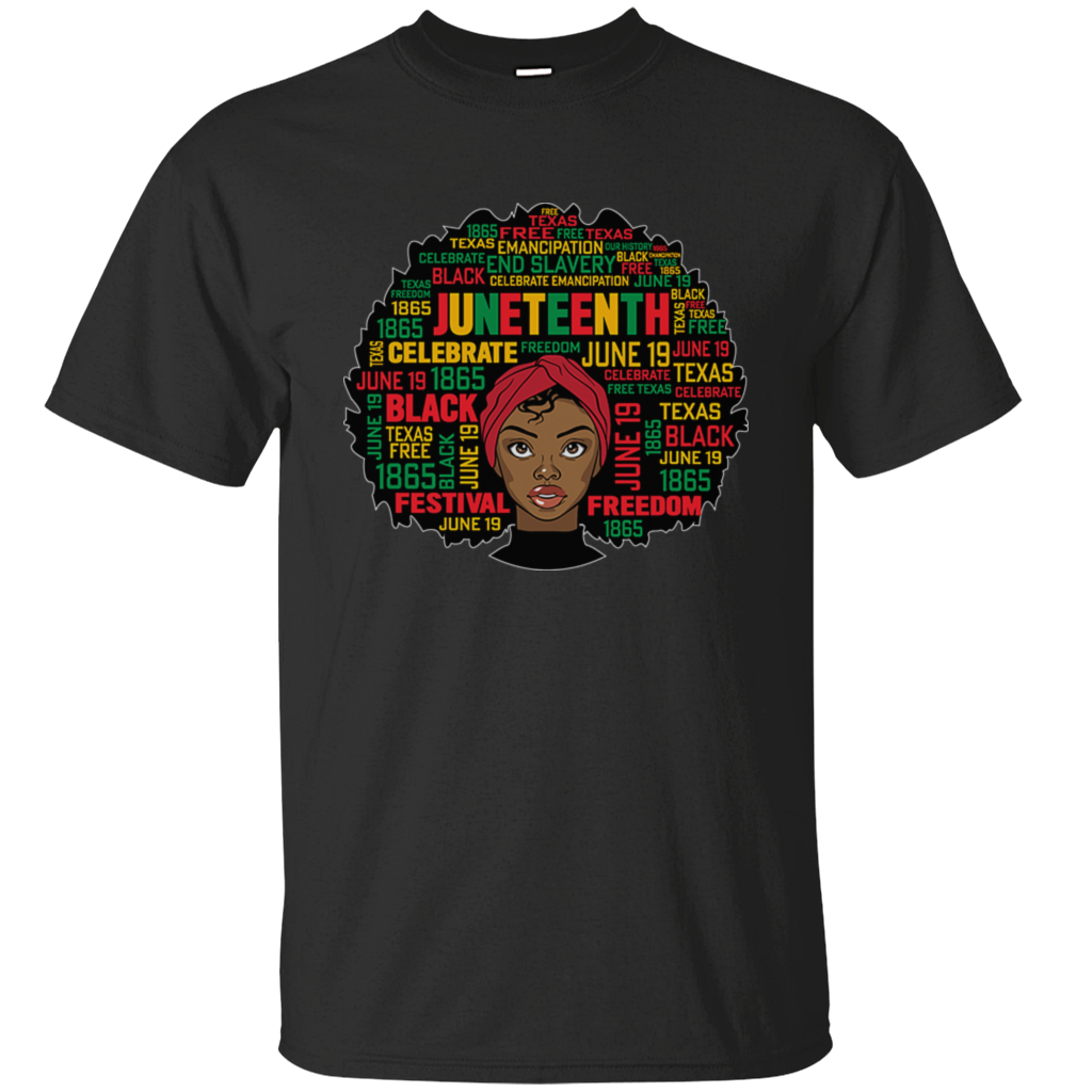 Black Magic Word Head History Juneteenth Vibes 1865 Afro Woman Girl Queen King Melanin Gift Unisex T-Shirt