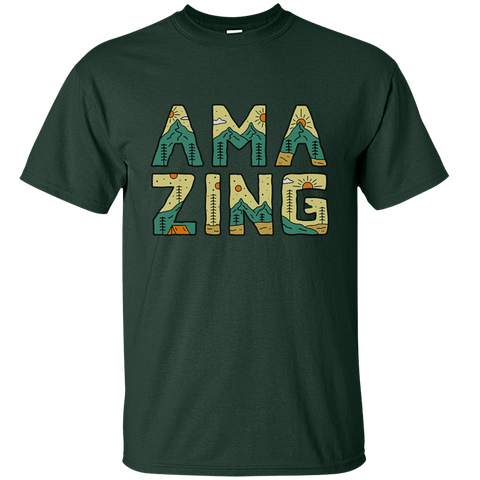 Amazing Explore Letters Camping Travel Adventure Wild Nature Mountain Forest Trip Lake Gift Unisex T-Shirt