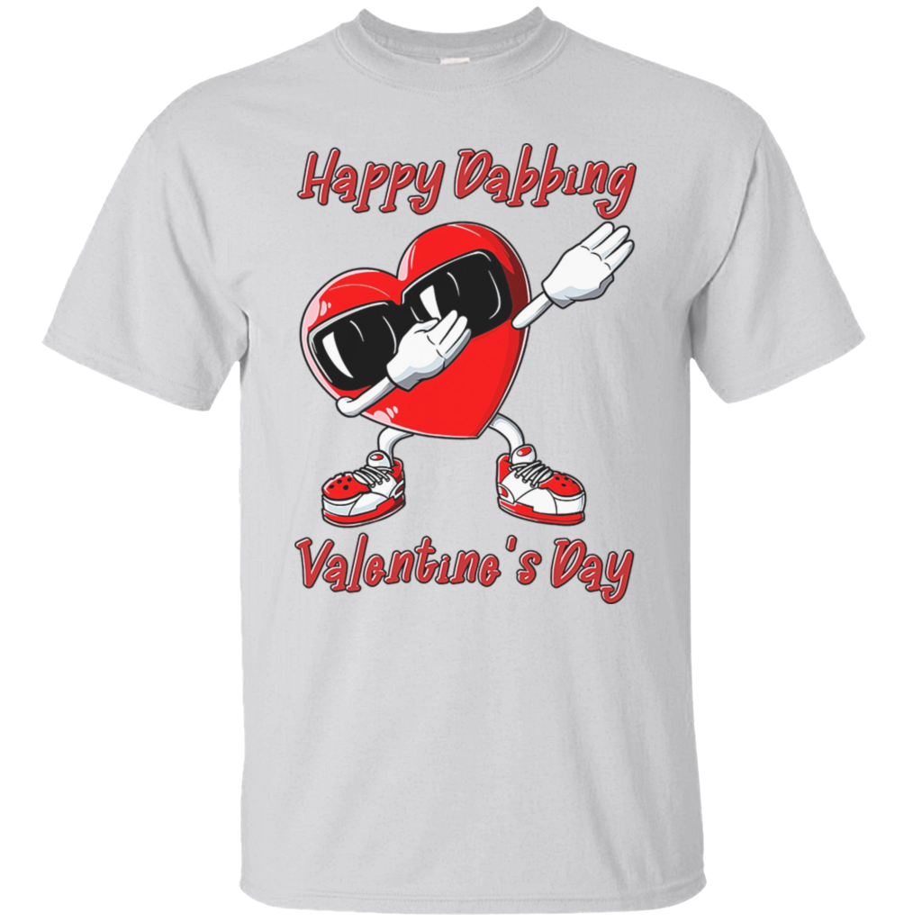 Happy Dabbing Valentine's Day Dance Love Heart Friends Girlfriend Boyfriend Wife Husband Gift Unisex T-Shirt