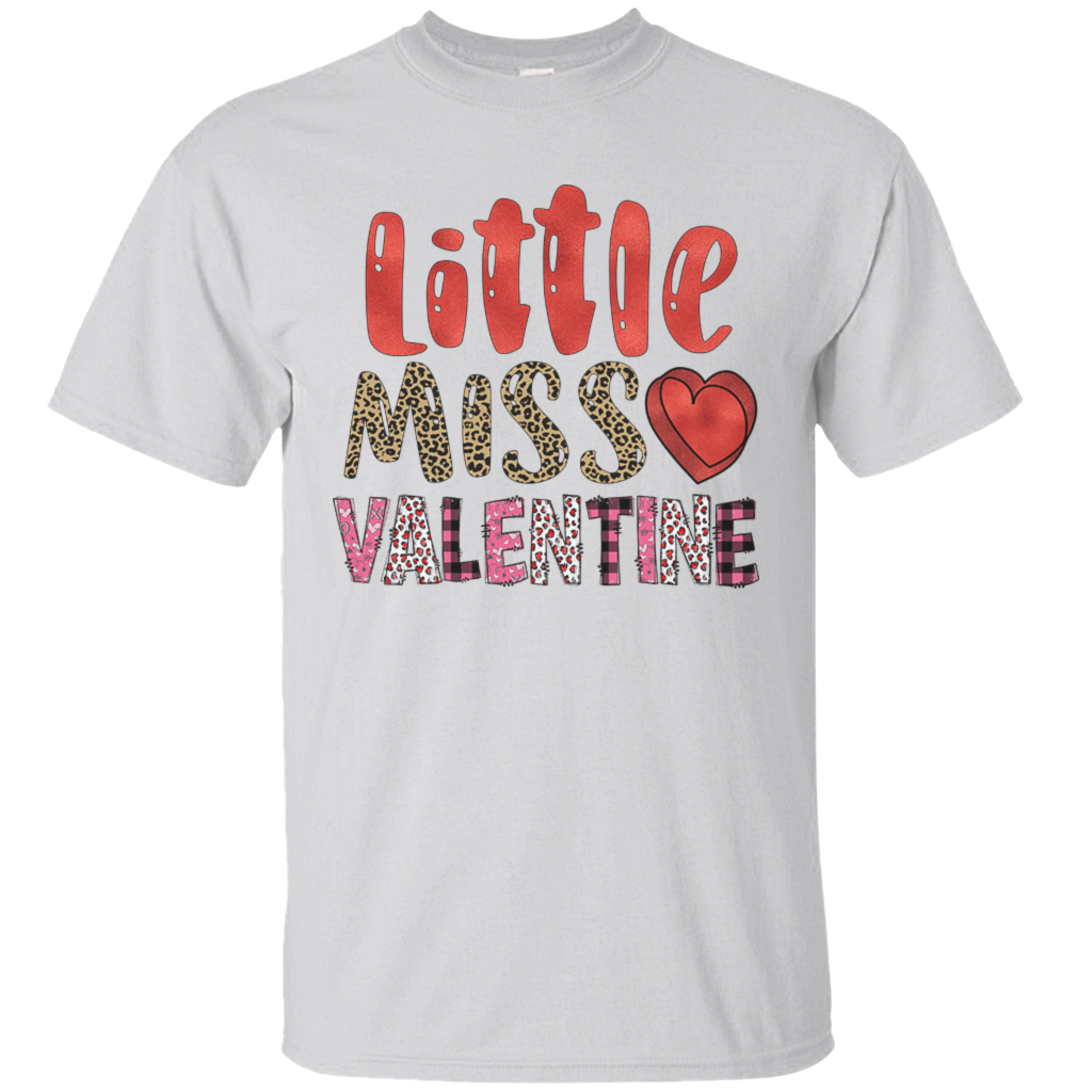 Little Miss Happy Valentine's Day Heart Friends Girlfriend Boyfriend Wife Husband Family Gift Unisex T-Shirt