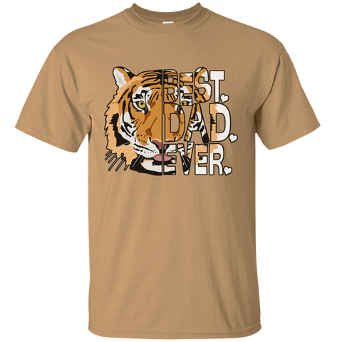 Best Dad Ever Father's Day Tiger Animal Wild Love Heart Daddy Husband Family Gift Unisex T-Shirt