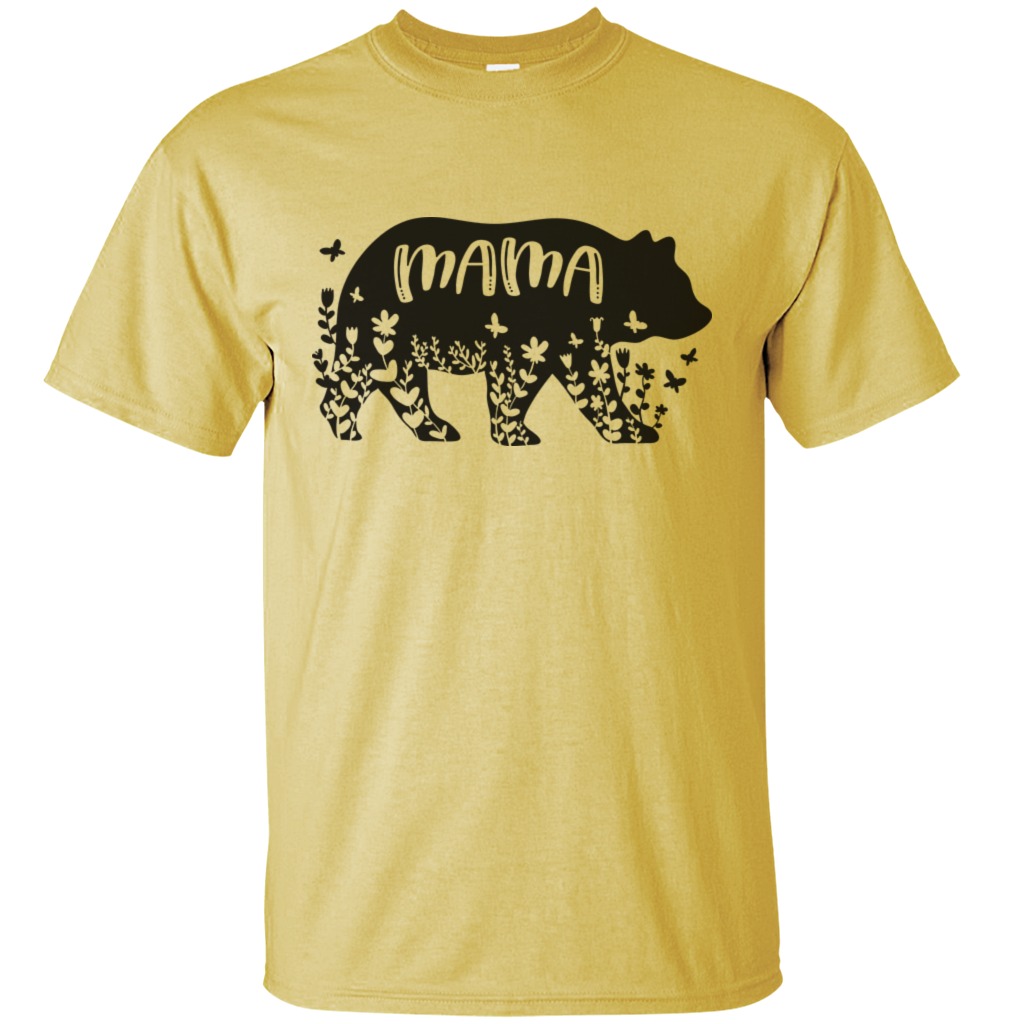 Dad Daddy Papa Mama Mom Mammy Bear Grizzly Flower Animal Mothers Fathers Day Nurse Love Heart Family Gift Unisex T-Shirt