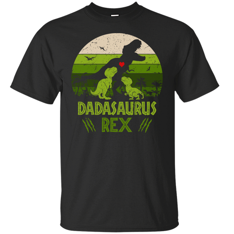 Dadasaurus Rex 2 Babies Papa Dad Daddy Fathers Day Trex Dinosaurus Dino Love Heart Family Gift Unisex T-Shirt
