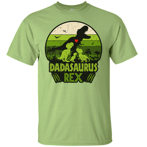 Dadasaurus Rex 3 Babies Papa Dad Daddy Fathers Day Trex Dinosaurus Dino Love Heart Family Gift Unisex T-Shirt