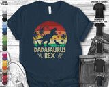 Dadasaurus Rex Baby Papa Dad Daddy Fathers Day Trex Dinosaurus Dino Love Heart Family Gift Unisex T-Shirt