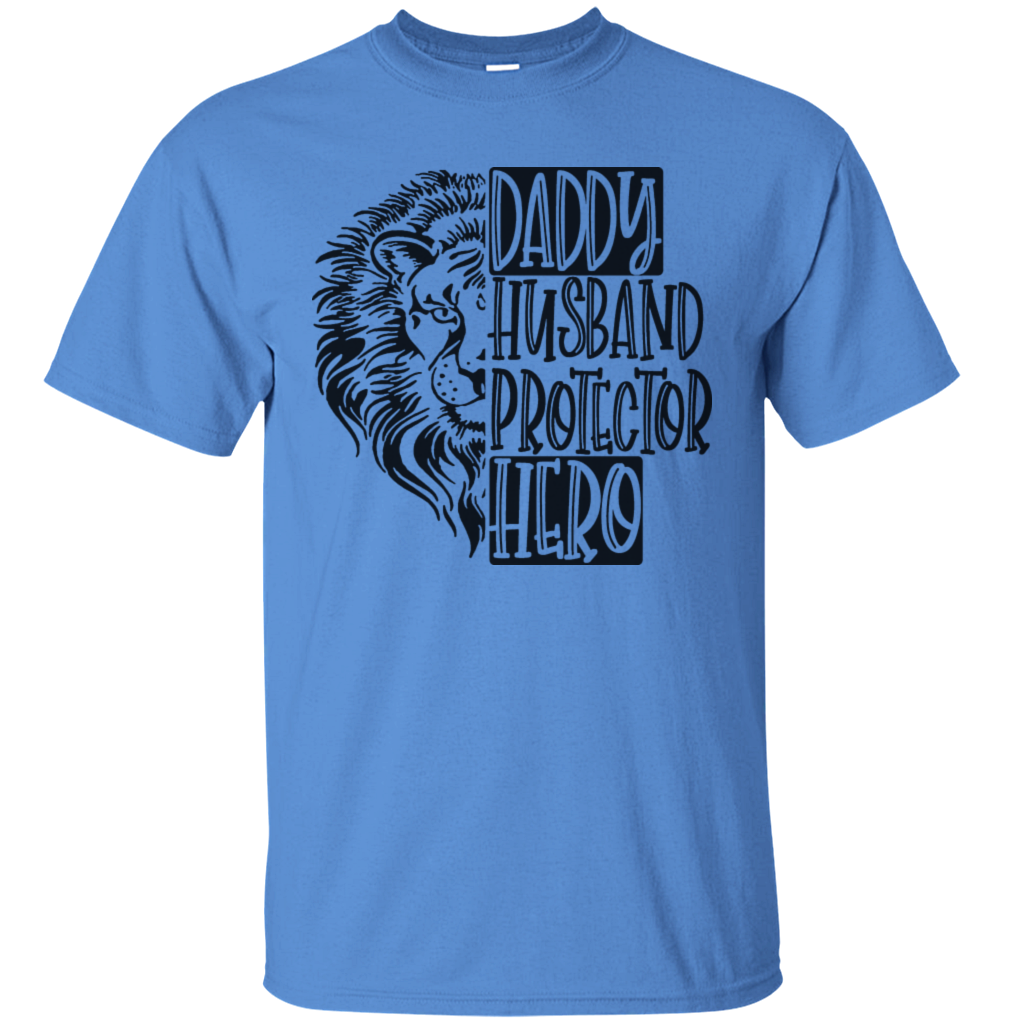 Daddy Husband Protector Hero Father's Day Lion King Animal Wild Papa Dad Love Heart Family Gift Unisex T-Shirt