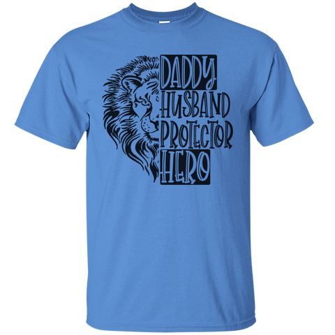 Daddy Husband Protector Hero Father's Day Lion King Animal Wild Papa Dad Love Heart Family Gift Unisex T-Shirt