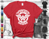 Wonder Woman Mom Boss Mothers Day Mama Mammy Love Heart Family Gift Unisex T-Shirt
