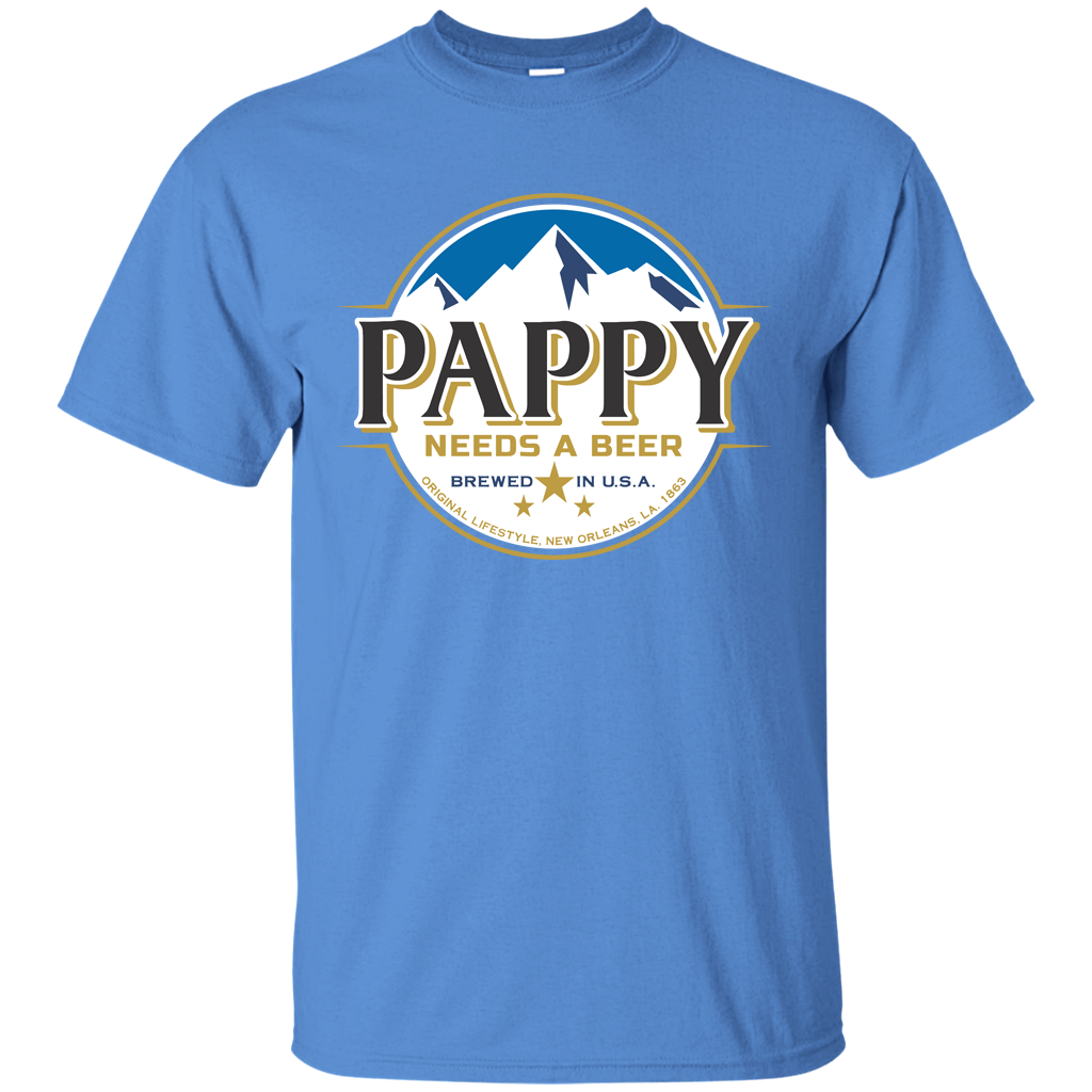 Pappy Daddy Needs A Beer Logo Father's Mother's Day Dad Papa Veteran Gift Unisex T-Shirt