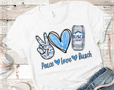 Peace Love Busch Light Beer Can SVG PNG