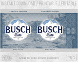 Busch Light Latte Beer Logo Inspired Can Wrap
