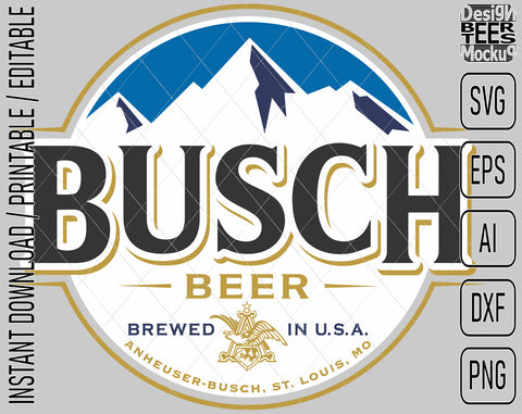 Busch Light Beer Logo Inspired Unofficial Custom Design SVG PNG