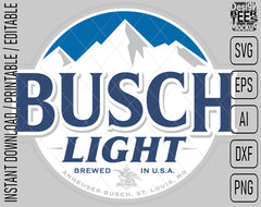 Busch Light Latte Logo Can Tumbler Wrap PNG SVG Digital Download