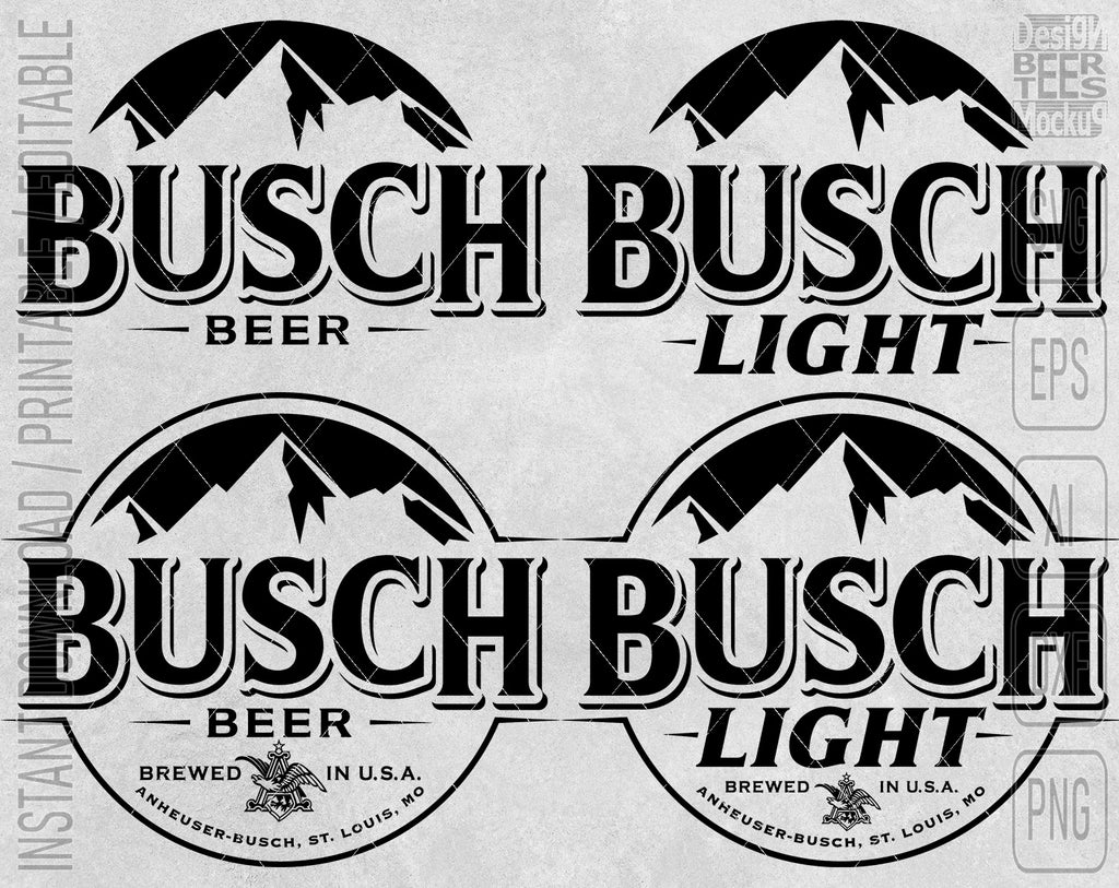 Busch Light Beer Logo Inspired Unofficial Custom 4 in 1 Design SVG PNG