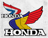 2 Style 4 in 1 Unofficial Honda Winged Colored Logo SVG DXF PNG Cut Files Vector Cricut or Silhouette Compatible
