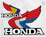 2 Style 4 in 1 Unofficial Honda Winged Colored Logo SVG DXF PNG Cut Files Vector Cricut or Silhouette Compatible