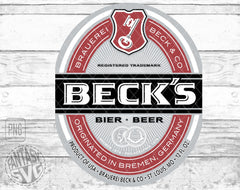 Beck&#39;s Logo Can Tumbler Wrap PNG SVG Digital Download