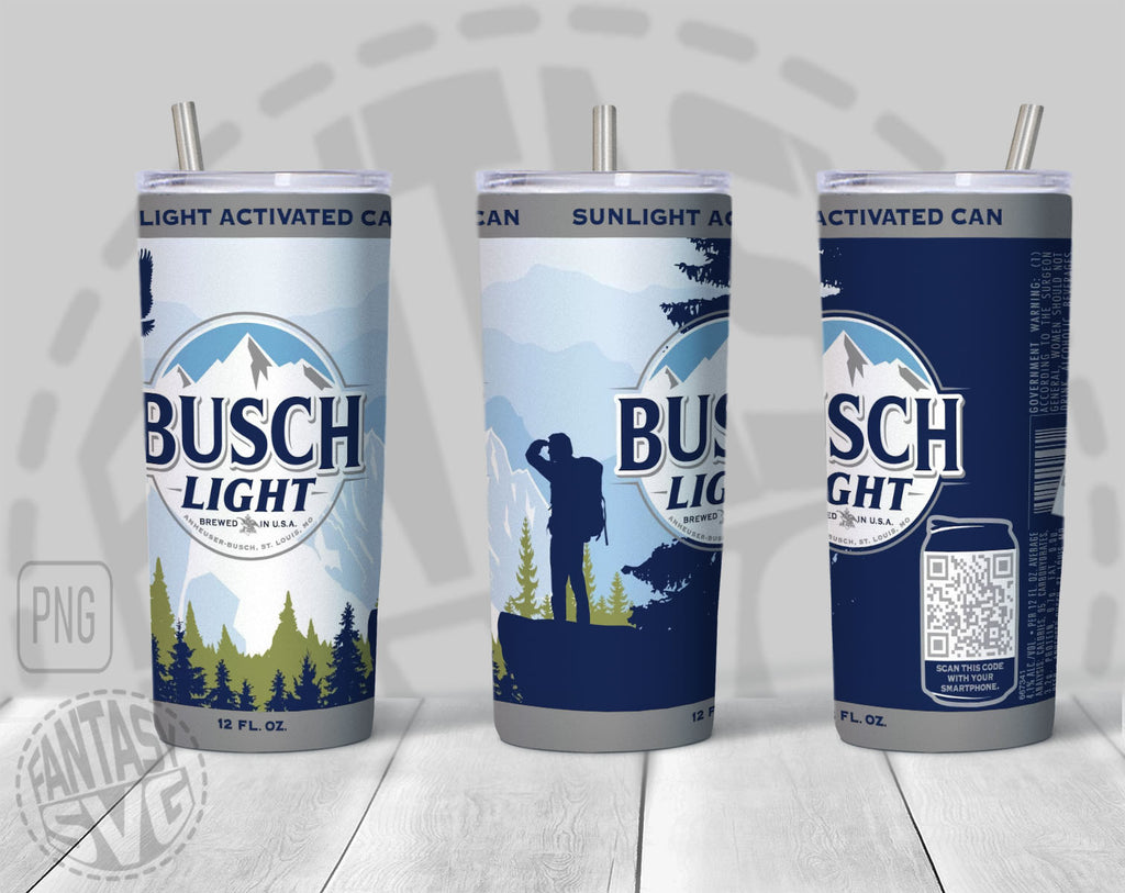 Busch Light Latte Beer Logo Inspired Can Wrap PNG