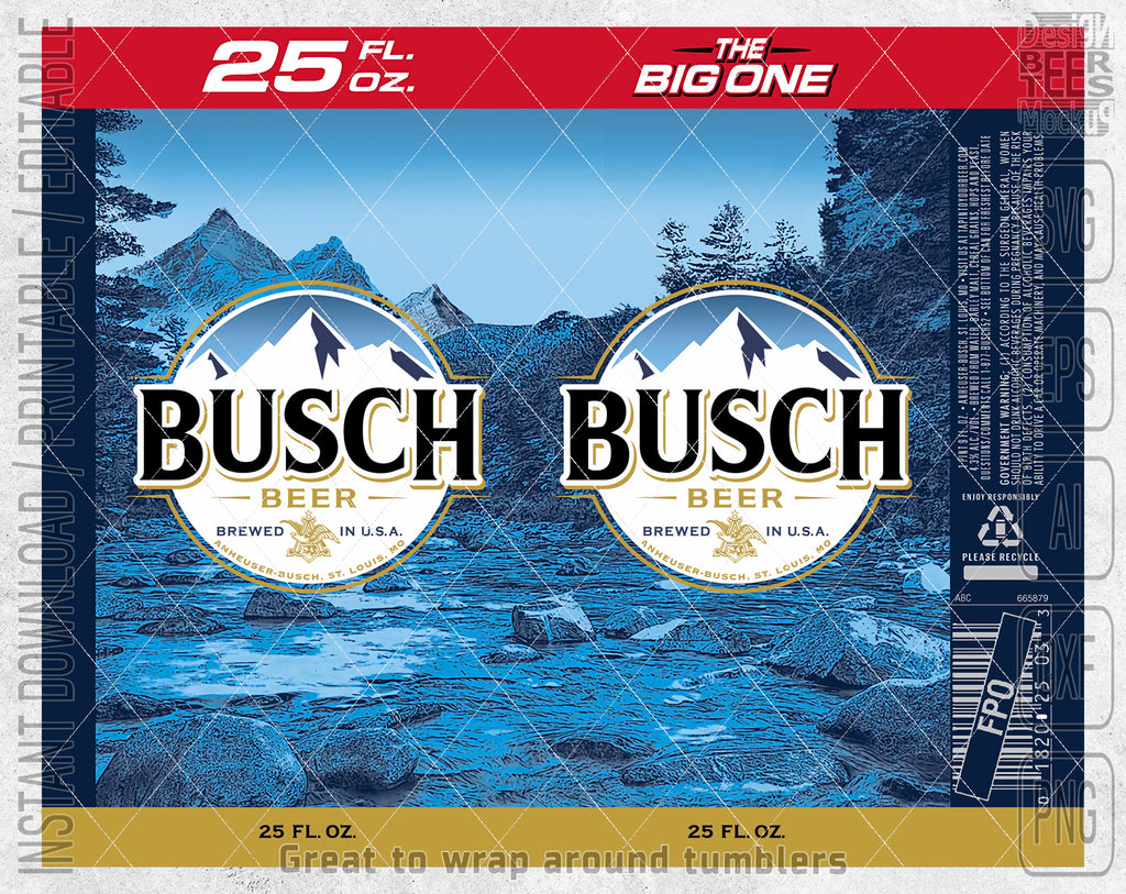 Busch Light Latte Beer Inspired Unofficial Logo Inspired Can Wrap