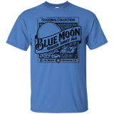 Blue Moon Beer T-Shirt Custom Designed Black Worn Label Pattern