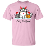 Christmas Crazy Cool Funny Cat Merry Fluffmas T-shirt Shirt Unisex 05-002a