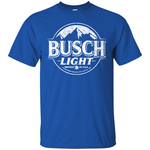 Busch Light Beer T-Shirt Custom Designed White Worn Label Pattern