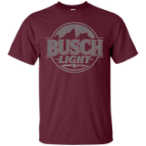 Busch Light Beer T-Shirt Custom Designed Gray Worn Label Pattern