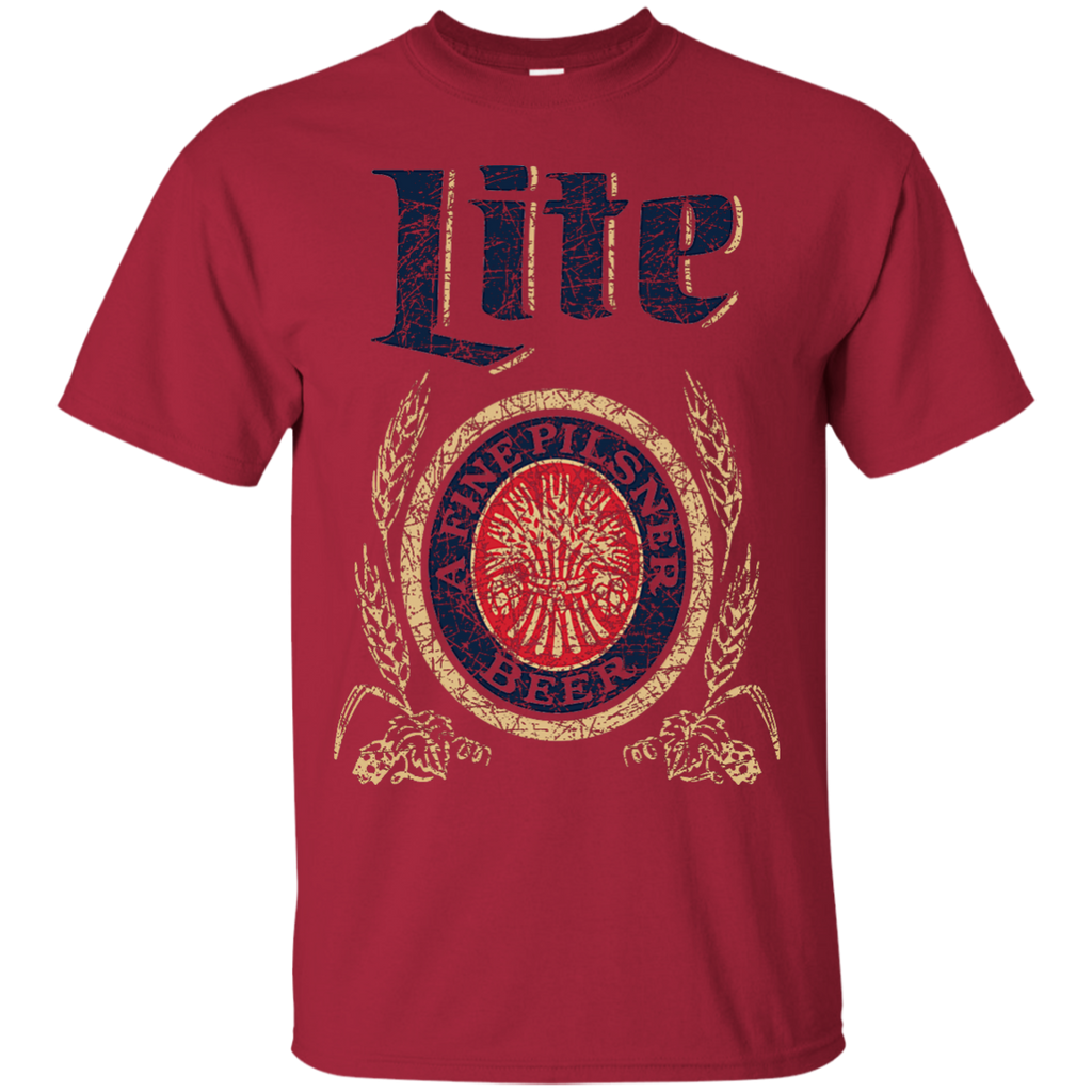 Miller Lite Beer T-Shirt Custom Designed Color Worn Label Pattern –  BeerTshirtWorld