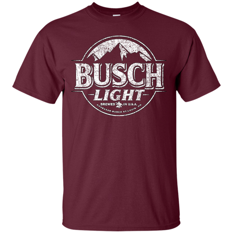 Busch Light Beer T-Shirt Custom Designed White Worn Label Pattern