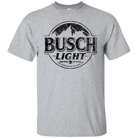 Busch Light Beer T-Shirt Custom Designed Black Worn Label Pattern