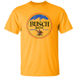 Busch Beer T-Shirt Custom Designed Color Round Worn Label Pattern